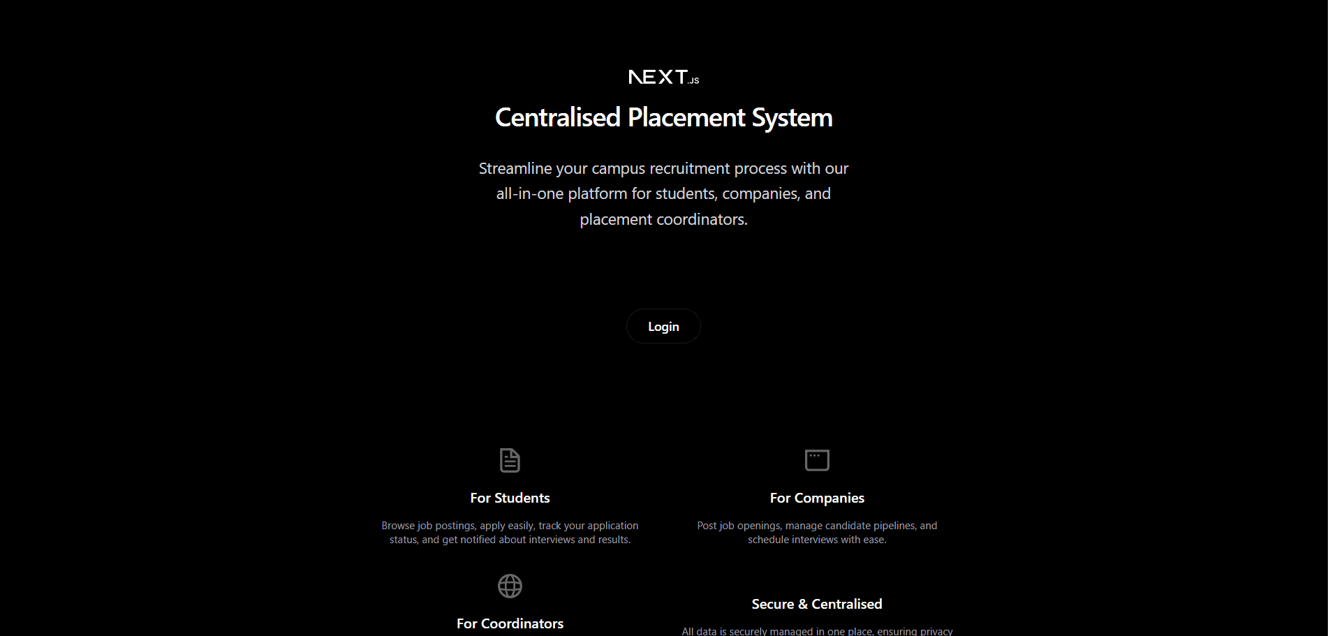 Student Placement Portal
